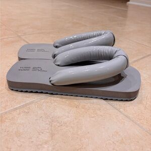 Silver padded sandals